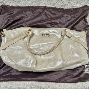 Coach Madison Sophia Leather Metallic Shimmer Satchel